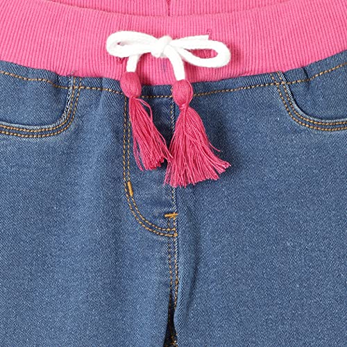 Image of Amazon Brand - Jam & Honey Girl's Relaxed Jeans (JHAW21GJEG004 Dk Blue 9-10 Years)