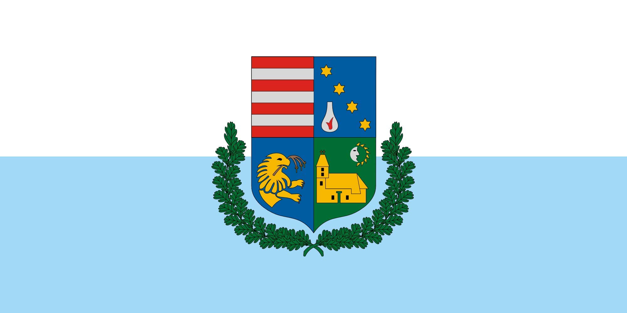 Drapeau paysage Berhida de 1.35m² pour pavoiser votre jardin et vos façades