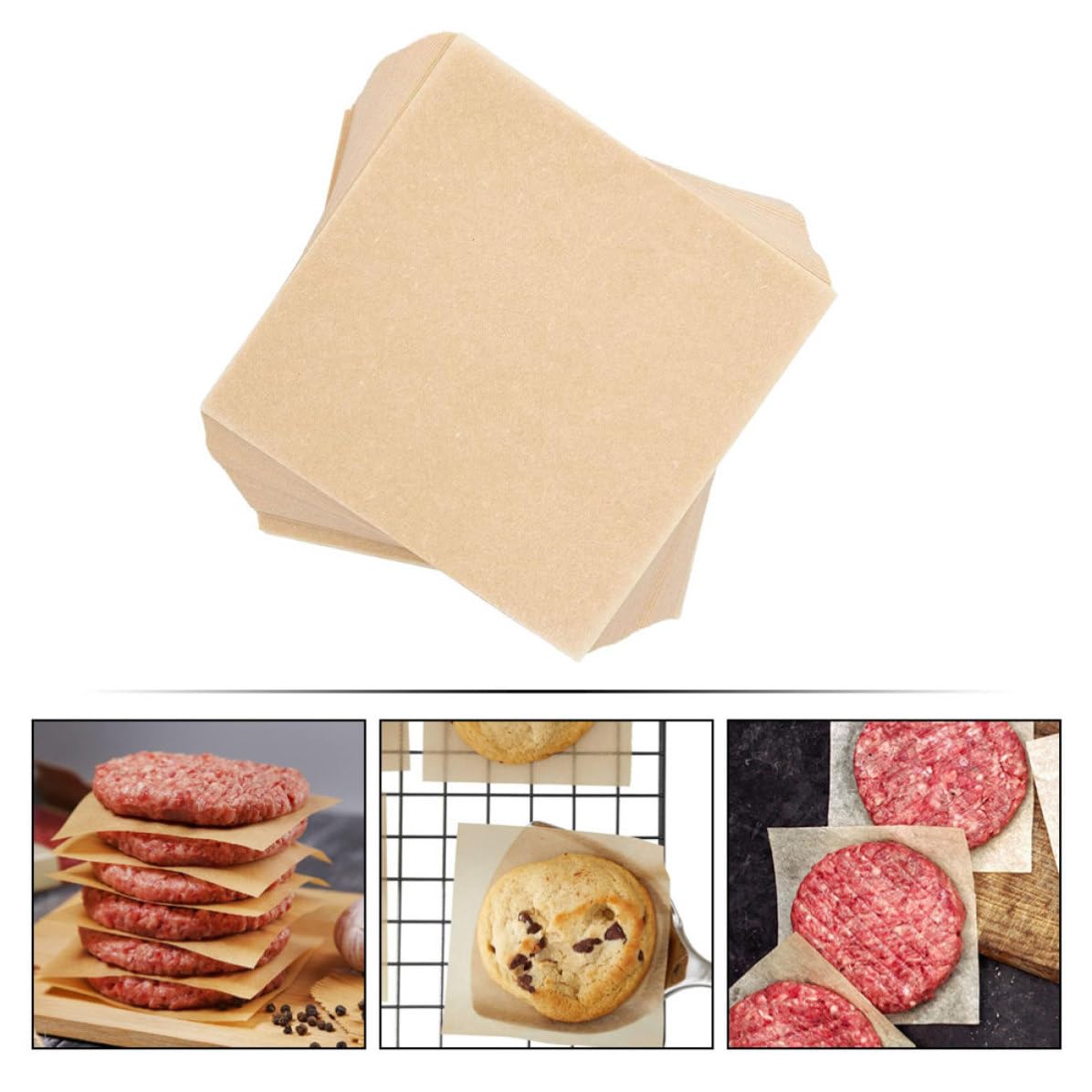 2000 Stck. Antihaft Trennpapier für Hamburger Patties, 100 Blatt
