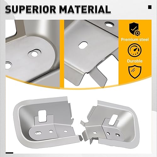 Miniatura 3 de KUAFU Soporte de cabina con sello compatible con Dodge Ram 1994-2002 1500 2500 3500 troquelado con placas de tuercas de repuesto izquierdo y derecho