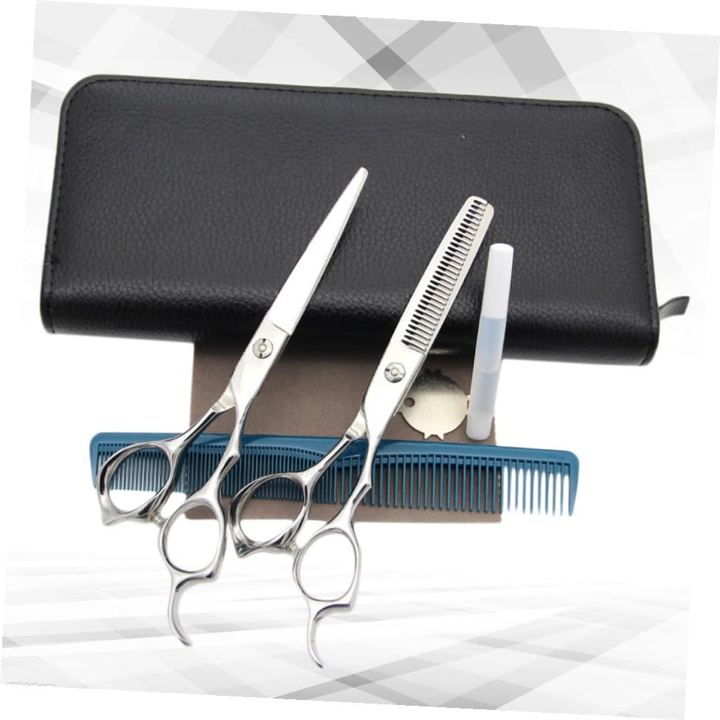 PLAFOPE Juego de Tijeras para Cortar el Pelo de Acero Inoxidable, Cómodas y Seguras, para Uso Diario en Casa y Barbería