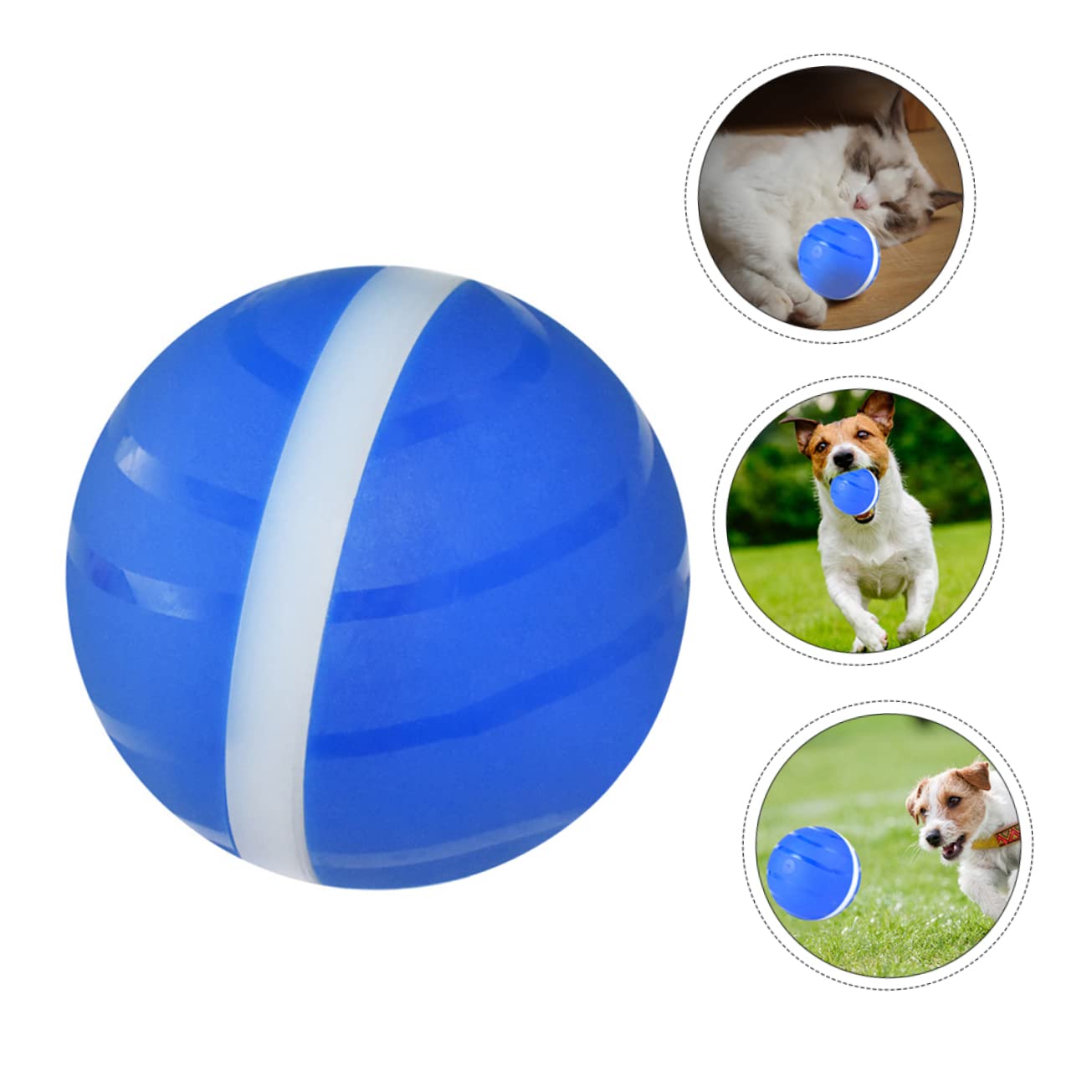 TOYANDONA Pelota De Juguete para Gatos y Perros Luminosa Interactiva Recargable por USB para Interiores o Exteriores Estimula Mascotas