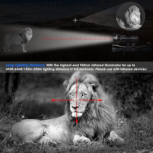 Miniatura 7 de UniqueFire uf-1503940nm IR linterna T5050mm Lente Asférica Enfoque ajustable linterna de visión nocturna para caza nocturna