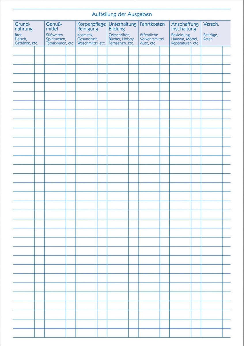 AVERY Zweckform 10 x Formularbuch Haushaltsbuch A5 36 Blatt