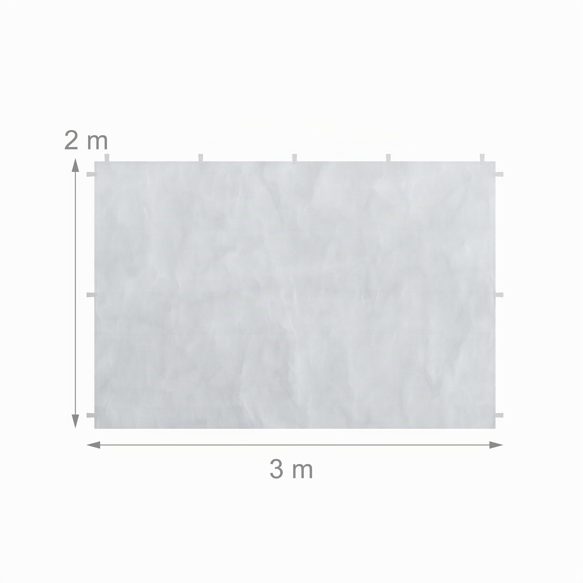 Relaxdays Paroi latérale pour tonnelle, Lot de 3, imperméable, Fermetures autoagrippantes, avec fenêtre, 2x3 m, Blanc