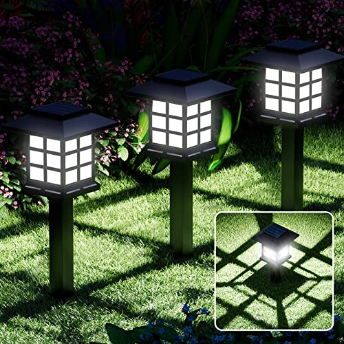 Beassla Solar Outdoor Lights 12 Pack, 12 Hrs Long-Lasting Waterproof Pathway Lights Solar Powered Auto On/Off, Solar Garden Lights Decorative For Landscape Walkway Driveway Patio Yard & Lawn #TOP5
