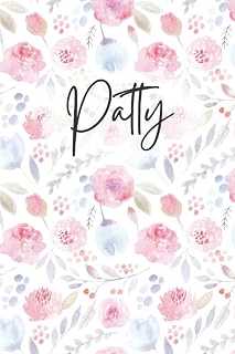 Patty Notebook: Floral Patty Journal, flowery Pattern Notepad, Patty Diary Lined Paper, 6 X 9 Inch, 120 Pages