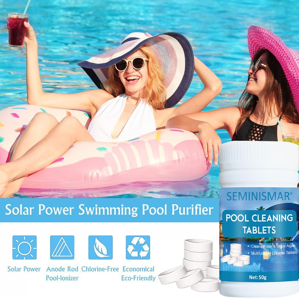 Pool Chlortabletten Langsamlöslich | Für Kleine Pools & Whirlpools | 7 Tage Wirkung