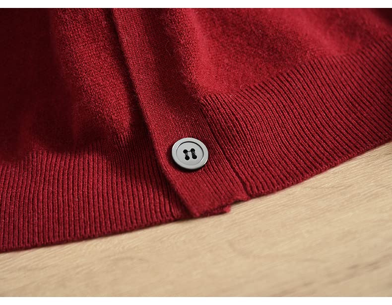 Men Middle-Aged Cardigan Solid Cashmere V-Neck Single-Breasted Soft Warm Gentleman Button Vest Sweater4