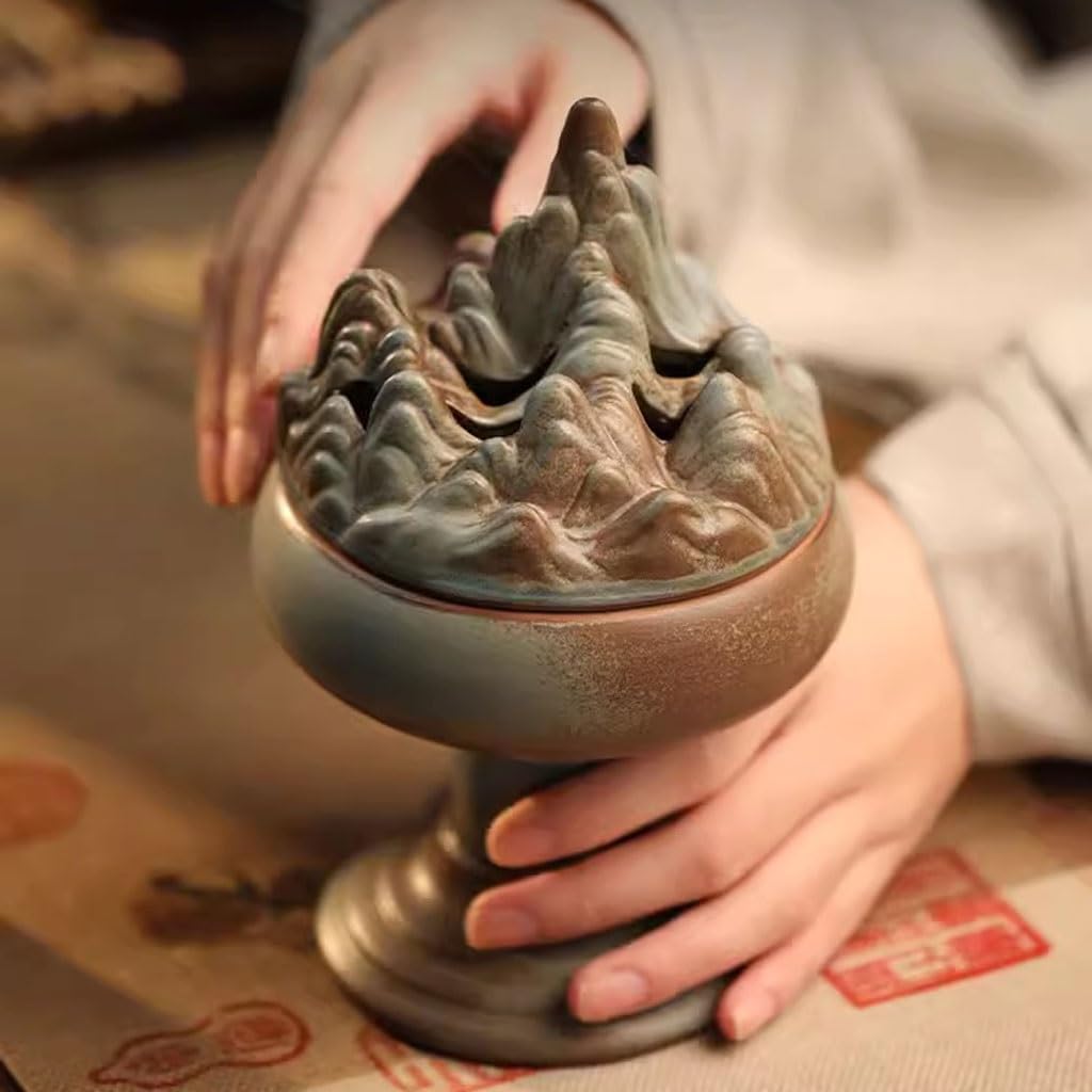 Incense Holder Retro Ceramic Aromatherapy Burner Household Agarwood Coil Incense Zen Incense Seal Incense Burner Incense Cone Holder