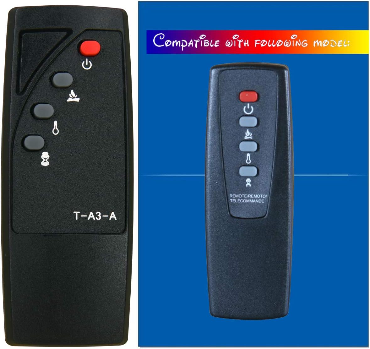 CHOUBENBEN Compatible with Twin Star ClassicFlame Classic Flame Electric Fireplace Stove Heater Infrared Remote Control 18EF023GRA 18EF023SRA 23EF023GRA 23EF023SRA 25EF023GRA 26EF023GRA