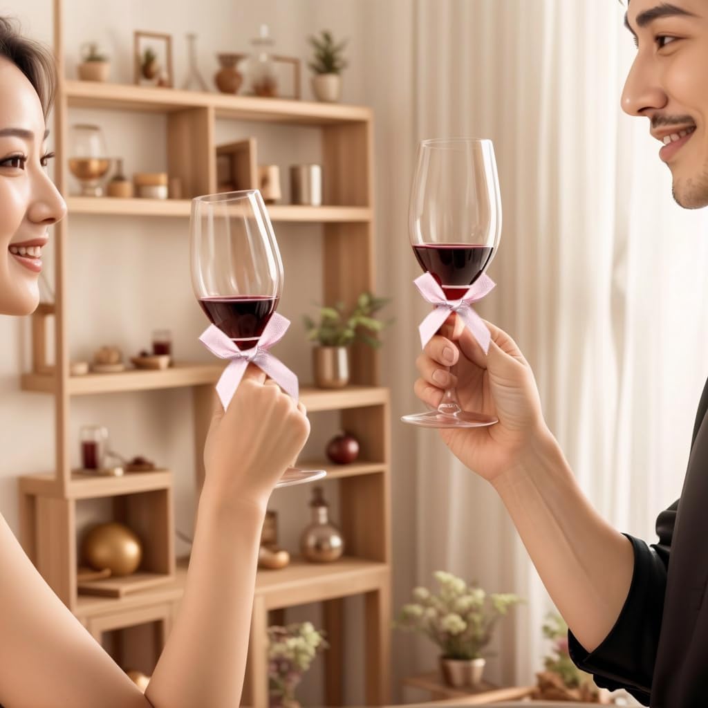 60pcs 1.7" Mini Pink Ribbon Bows Decor – Small DIY Satin Bows for Crafts, Little Bows for Gift Wrapping, Tiny Bow Stickers for Note Card Bow Baby Shower Cake and Candle Decorations - Image 3