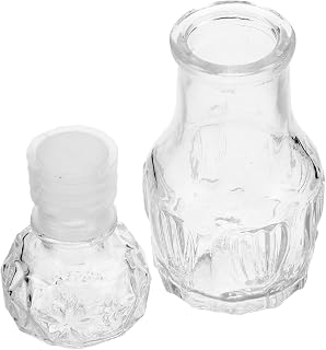 OUNONA Vintage Mini Glass Perfume Bottle for Decorative Photo Props | Elegant Small Opening Design, Portable and Easy to Clean, Artistic Vintage Style for Home Display