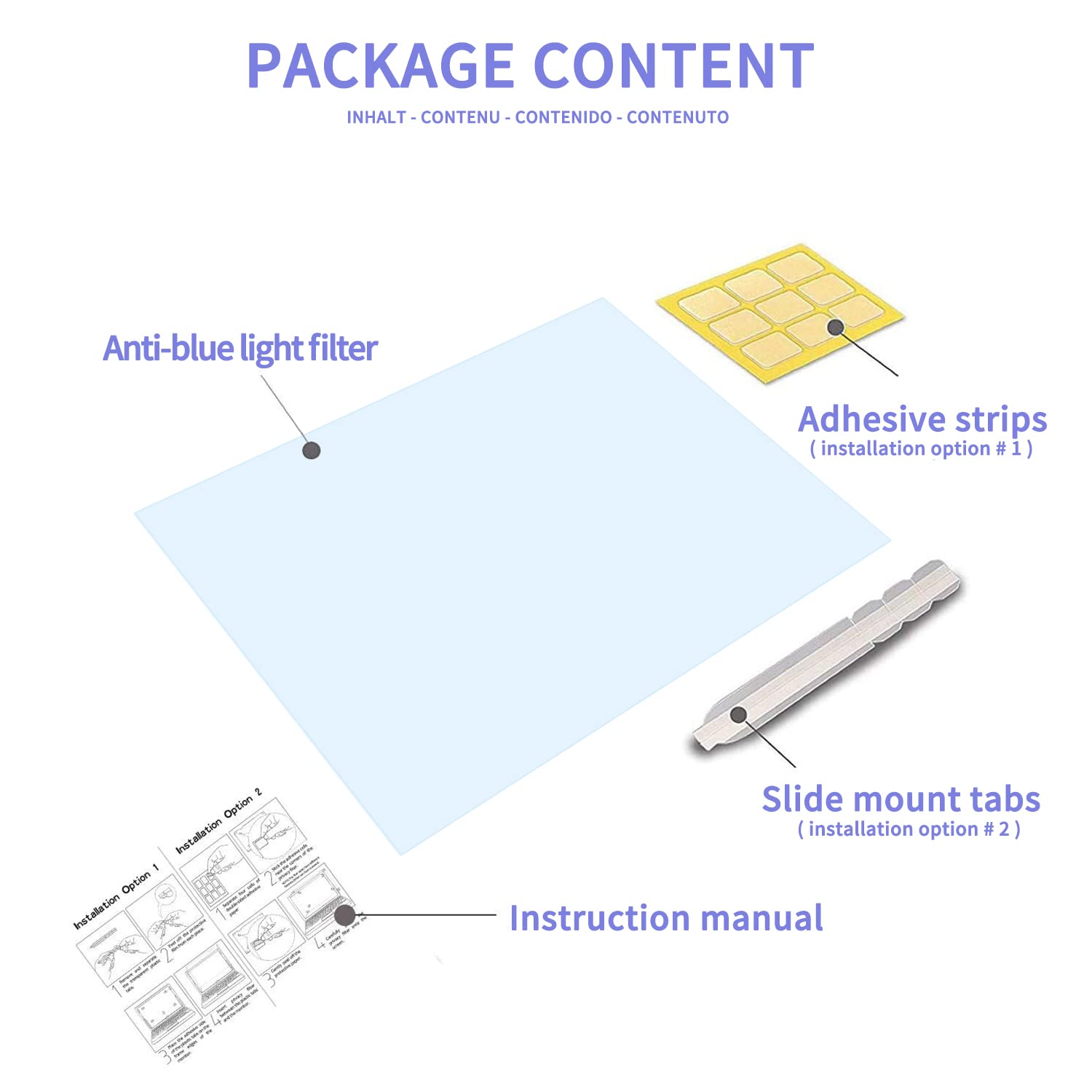 12,5 Pouces Anti Lumiere Bleue Protecteur D'écran, Filtre Anti-Lumière Bleu Premium, Filtre pour Protection Ecran, Anti-Rayonnement, Revêtement Anti-Reflet pour 12,5 Pouces 277mm*156mm 16:9-- Amovible