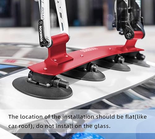Miniatura 8 de ROCKBROS Portabicicletas Sucker para techo de coche Ventosa Portabicicletas de liberación rápida de aleación de aluminio para 1 bicicleta