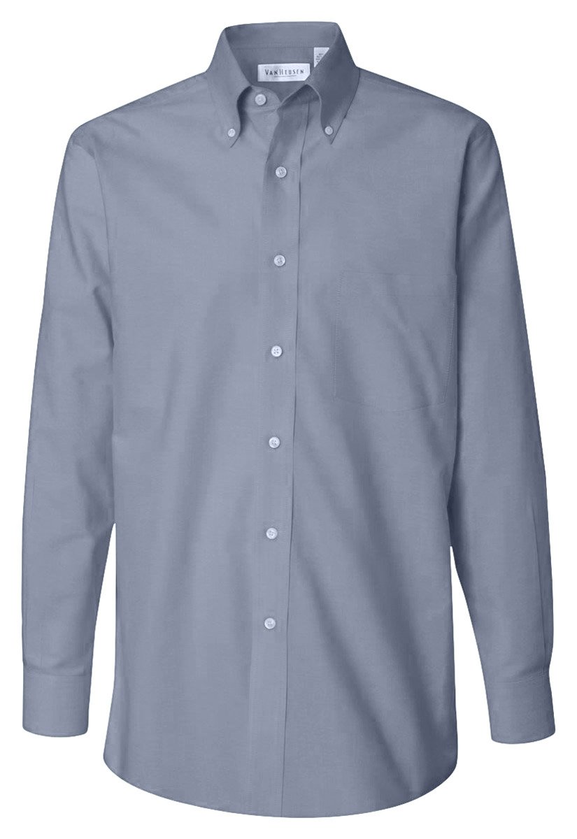 Van Heusen Long Sleeve Button Down Pinpoint Shirt