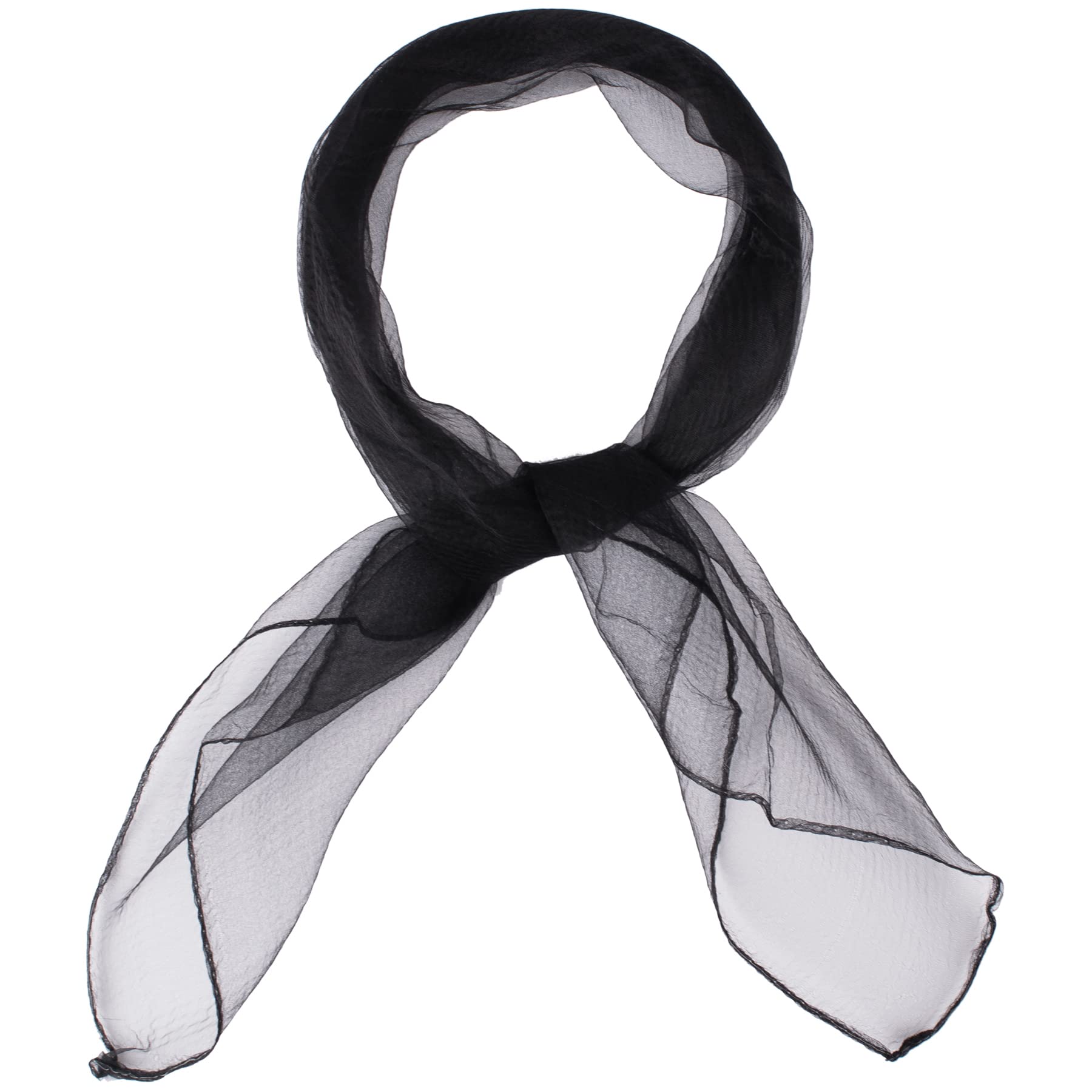 Soft and Light Feel Square Chiffon Neck Scarf Retro Pinup Hair Scarf for Girls Women