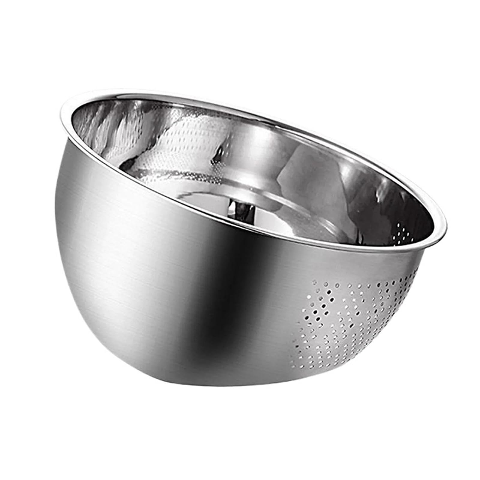 Cuenco for lavar arroz, cesta de drenaje acero inoxidable, colador lavabo con fondo inclinado, 1 ud