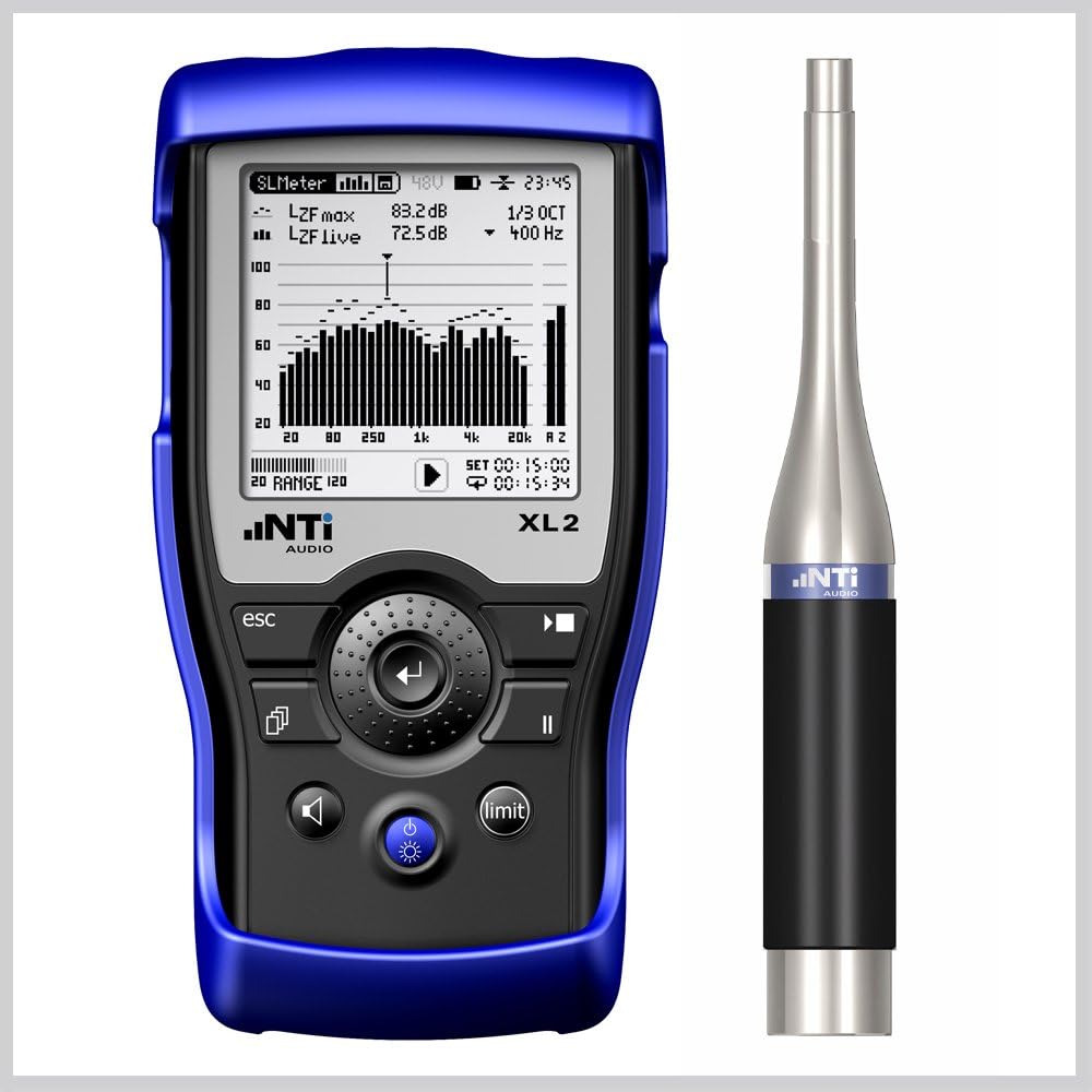 NTI 600 000 341 XL2 Analyzer and M4261 Class 2 Measurement Microphone (Replaces 600 000 340)