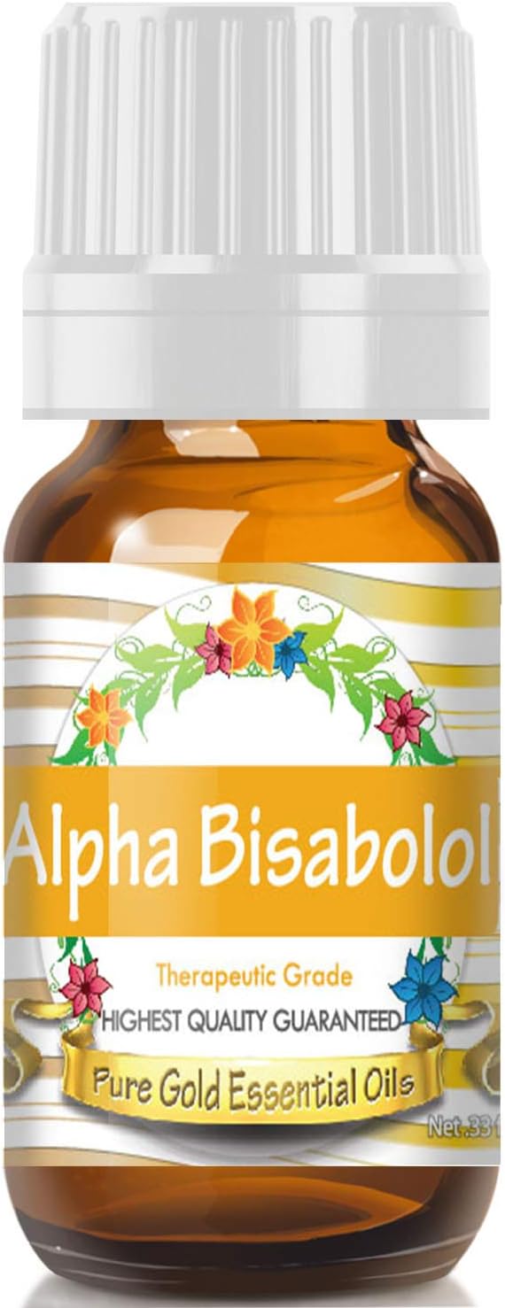 Pure Gold Essential Oils Alpha Bisabolol 100% Natural & Undiluted, 10ml