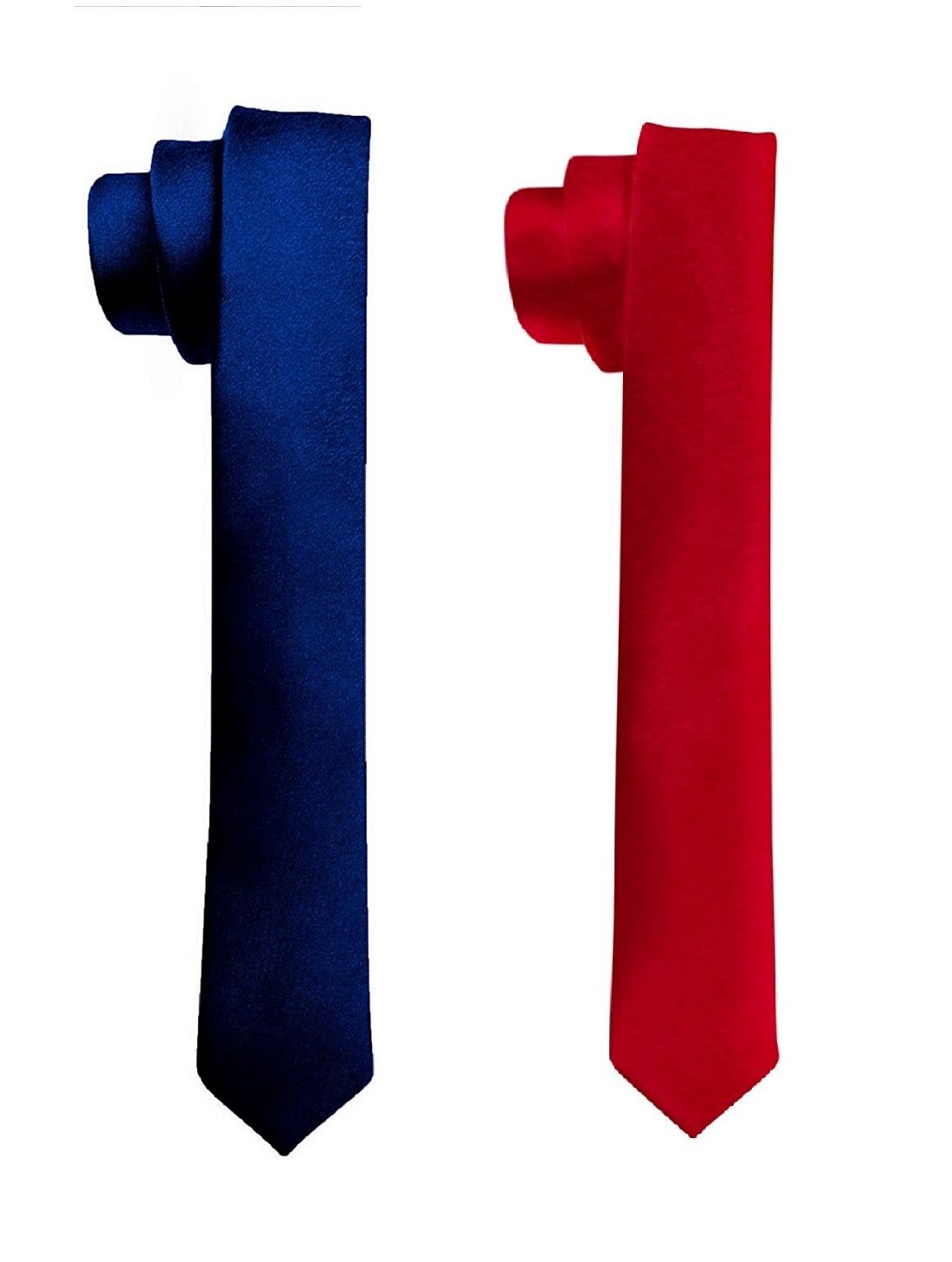 MichelangeloBoy/Men's Maroon and Navy Blue Slim Tie COMBO