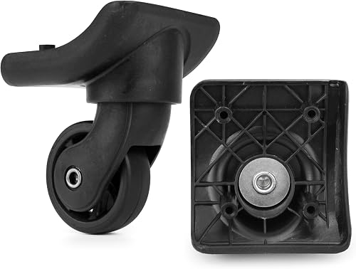 1 Pair Luggage Wheels Replacement Black Suitcase Wheels Replacement Parts Caster Trunk Wheels Luggage Suitcase Trolley