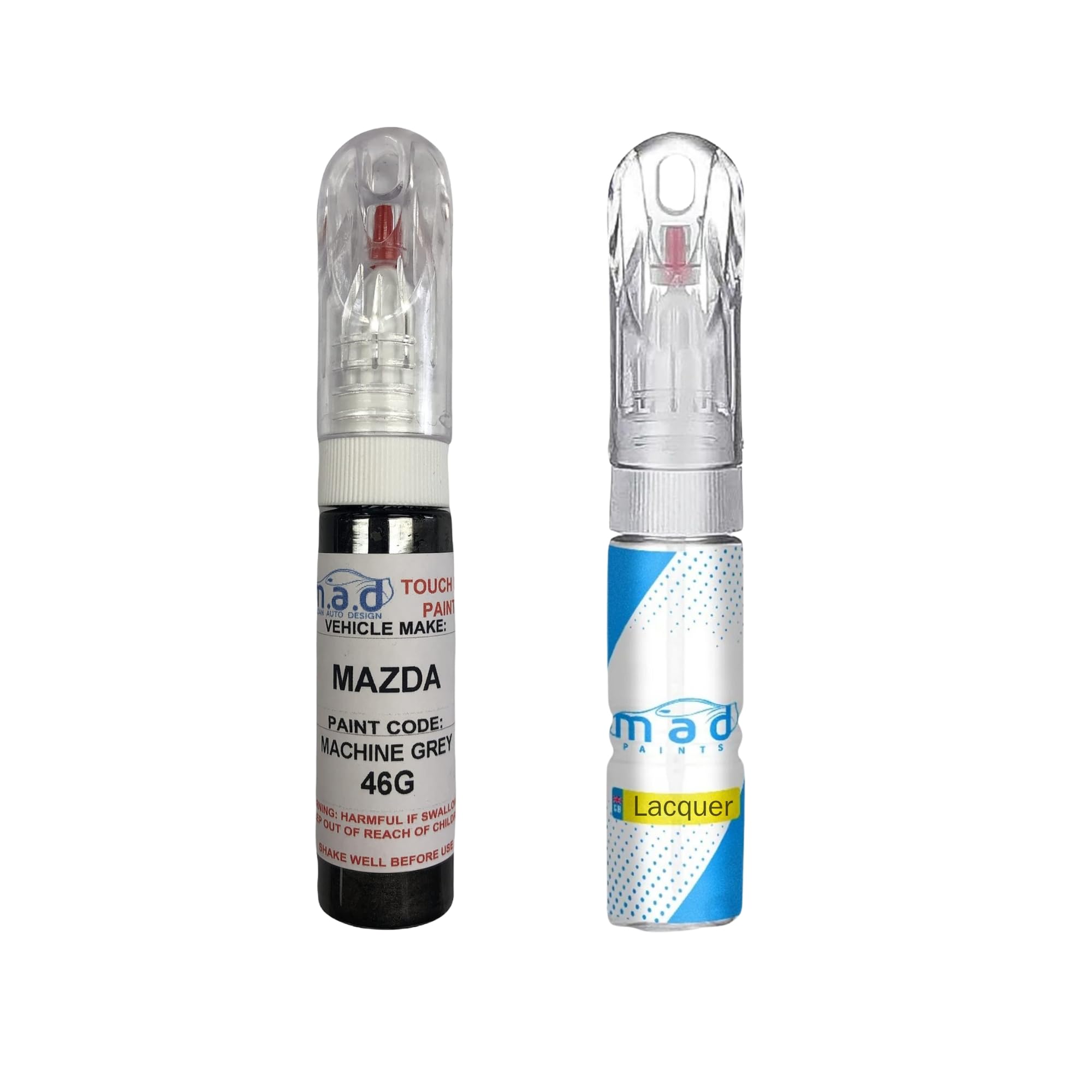 M.a.d Myldan Auto Design Paint + Lacquer Car Touch Up Paint Compatible With Mazda Machine Grey 46G Cx-5 Mx-5 Mazda3 (Paint + Lacquer)