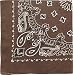Military Army Trainmen Paisley Bandanas (Brown - 22")