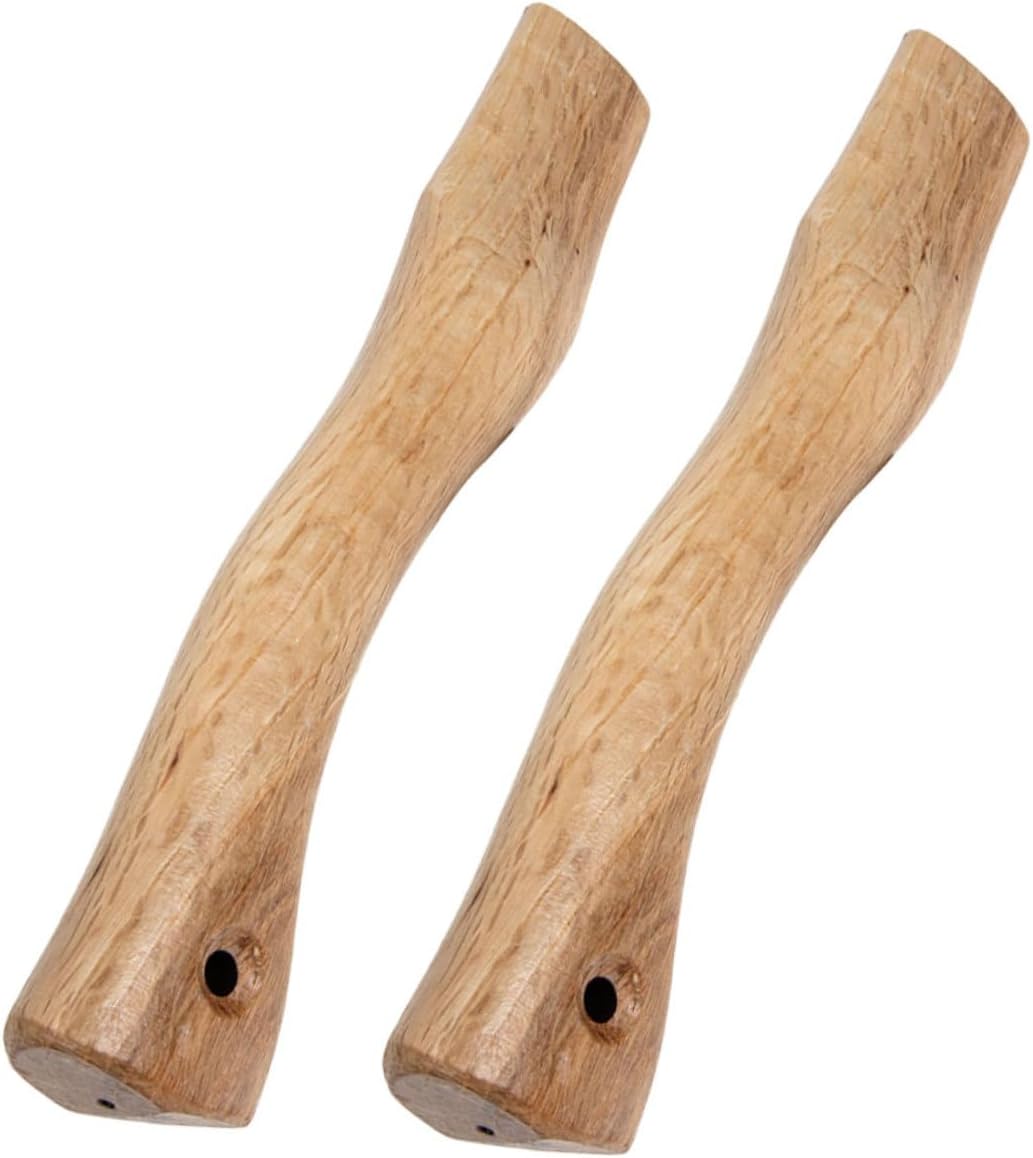 POPETPOP 8pcs Wooden Axe Replacement Handle Grip Wood Handle for Axe Types Easy to Install Comfortable to Hold