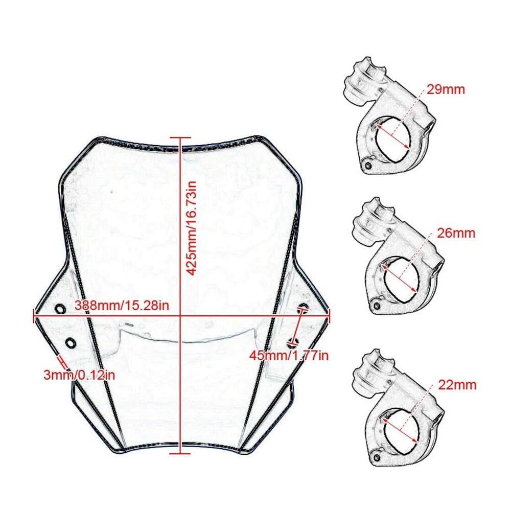 Moto Maggior Parabrezza Per La Modifica Dei Componenti Delle Motociclette Per XJ 6N, XJ 600N E XJ 650, Copertura Del Deflettore Del Parabrezza E Schermo Deflettori Del Parabrezza