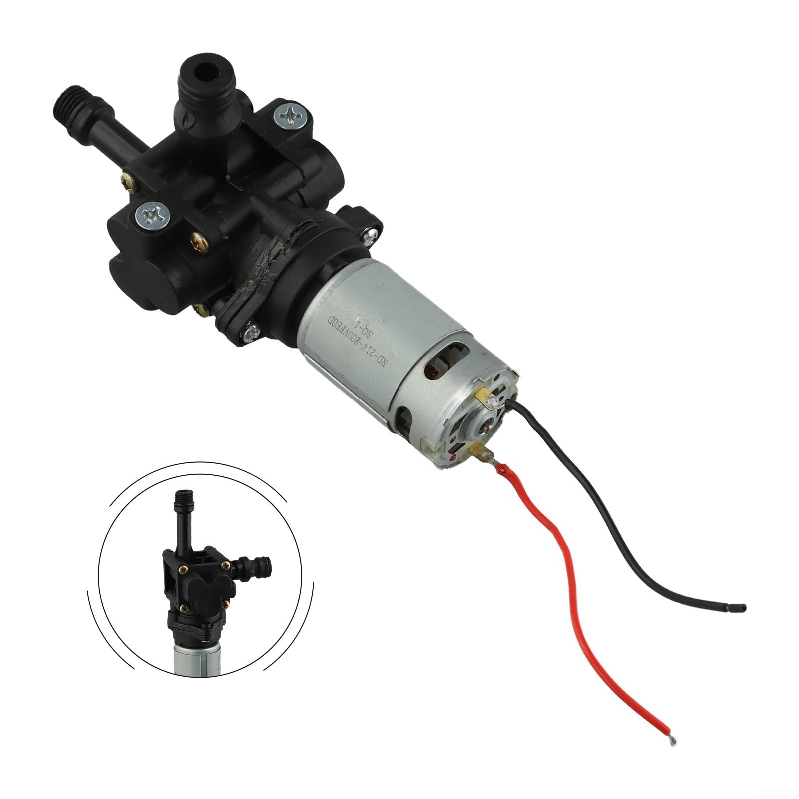 Motor de bomba de émbolo de metal de 21 V para una limpieza eficiente de alta presión, adecuado para lavado de coches y uso en jardín (B)