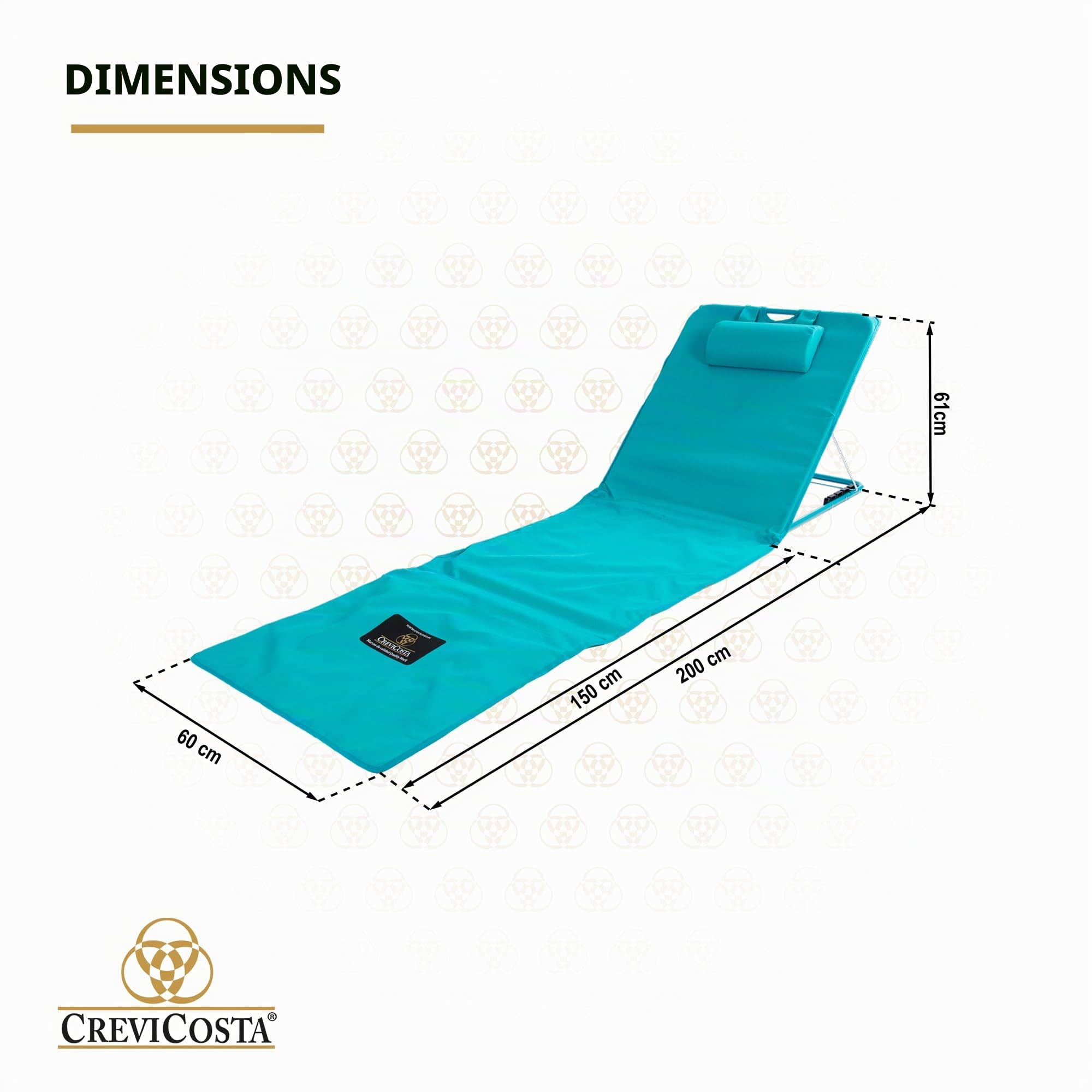 CREVICOSTA QUALITY MARK MARCAS DE CALIDAD - POTASIO 1309-1 Tapis en Aluminium Pliable (Turquese)