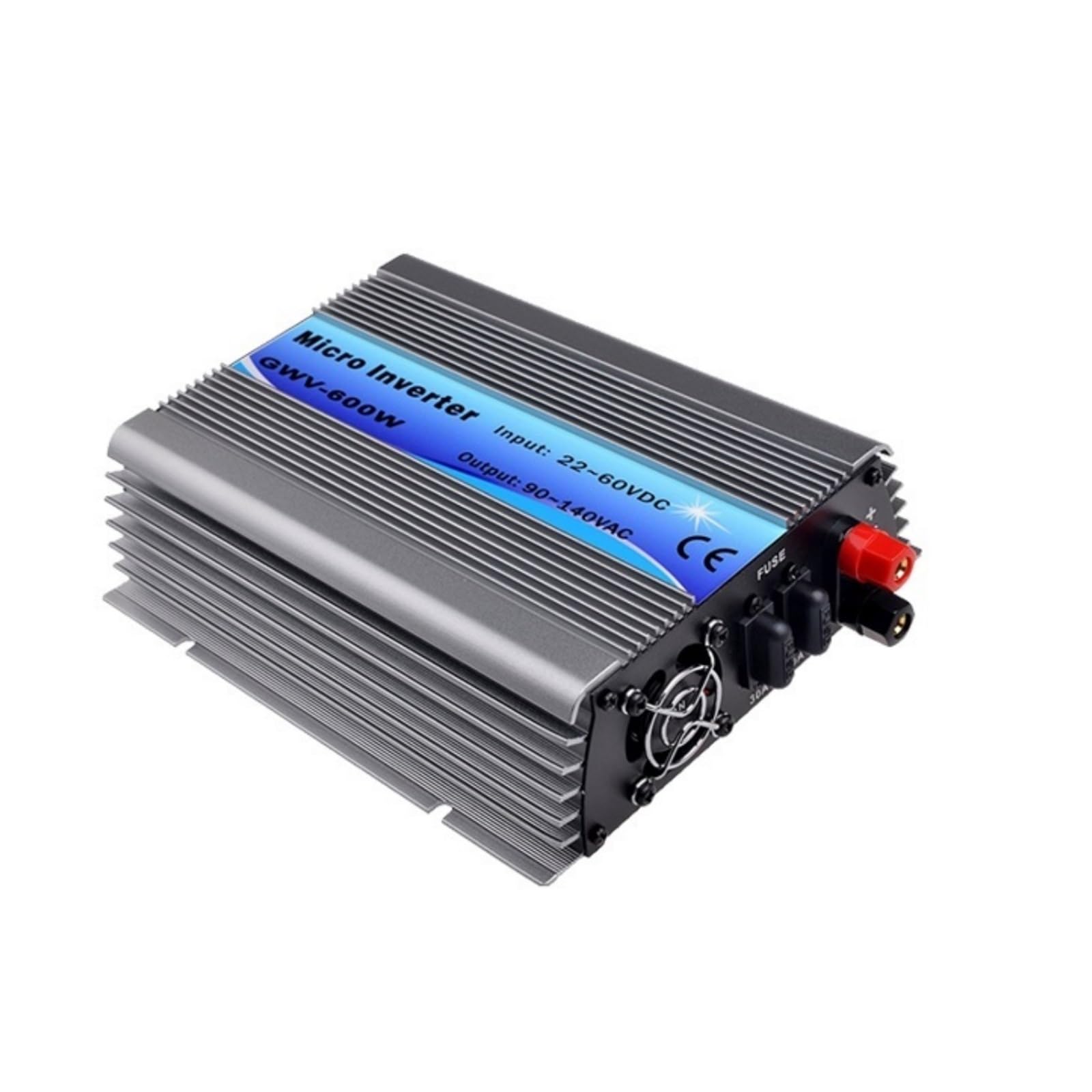 Grid Tie Inverter MPPT 600W Grid Tie Solar Inverter MPPT Pure Sine Wave Inversor DC30-55V PV Input AC120V/220V for 36V Solar Panel Home(Color:GWV-110V-S,Size:22-60V_110-120V)