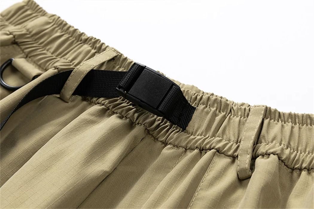 Men Hiking Shorts Outdoor Cargo Shorts Lightweight Multi-Pockets Quick Dry Knee Length Shorts