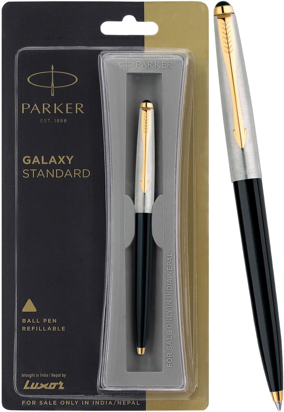 Galaxy Standard GT Ball Pen | Body Color - Black | Ink Color - Blue