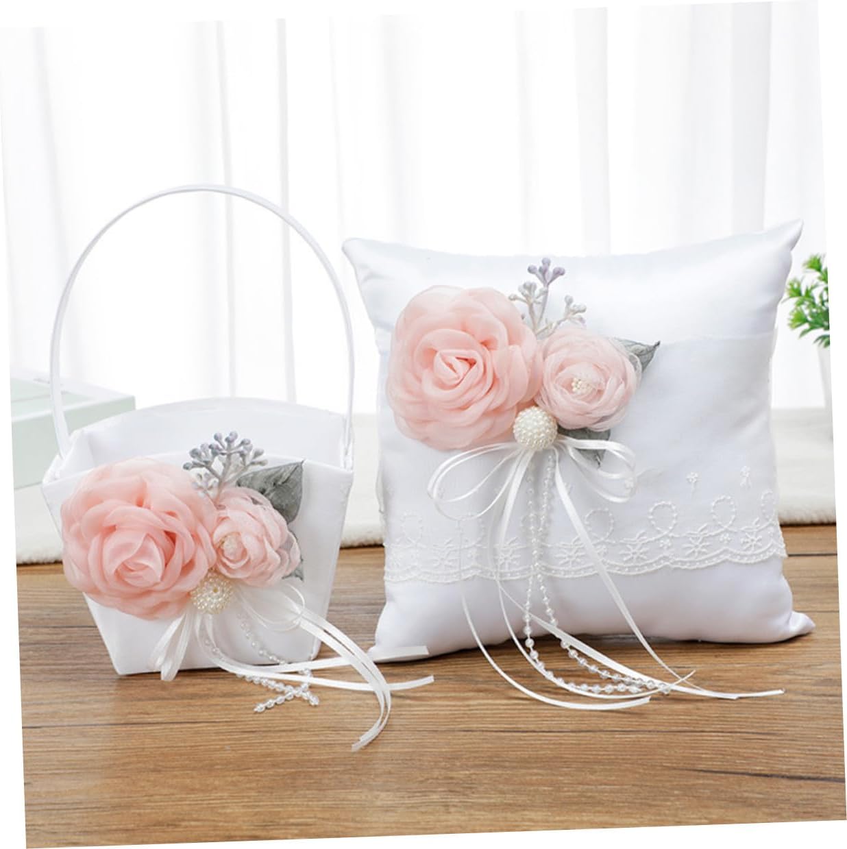 Wedding Flower Basket Handheld Bride Petal Basket for Wedding Party and Ceremony Supplies