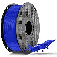 Inslogic Pre-Dried PLA Pro 3D Printer Filament, Strong & Tough PLA Pro Filament 1.75mm ±0.02mm, Reusable Spool, Compatible with Bambu and More FDM Printers, 1kg (Blue)