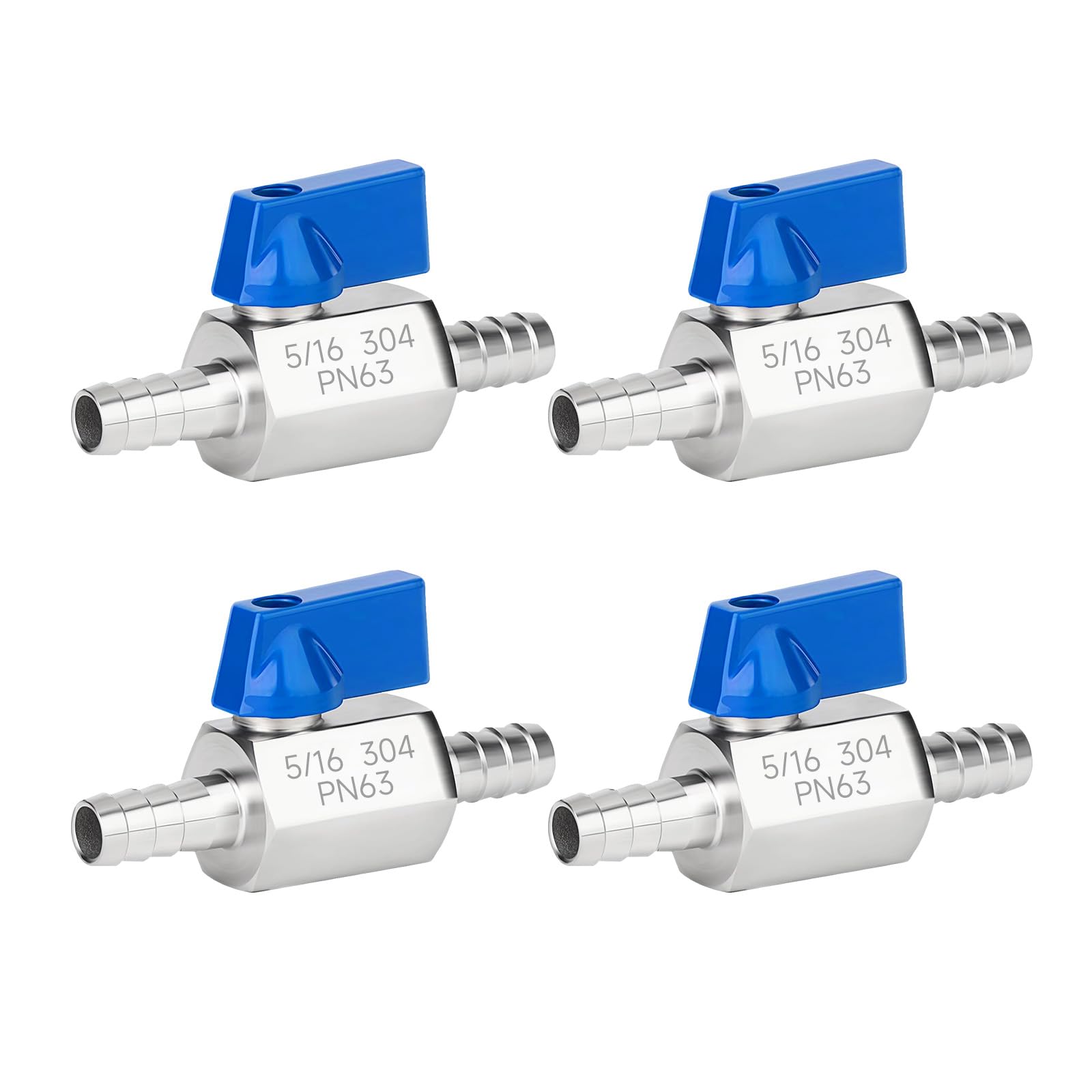 4 szt. mini zawór kulowy ze stali nierdzewnej 0,8 cm