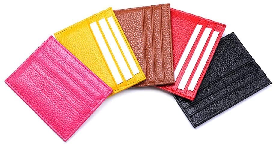 Unisex Multicolor Card Header Cowhide Multi-Card Slot Mini Wallet-Dark Brown2