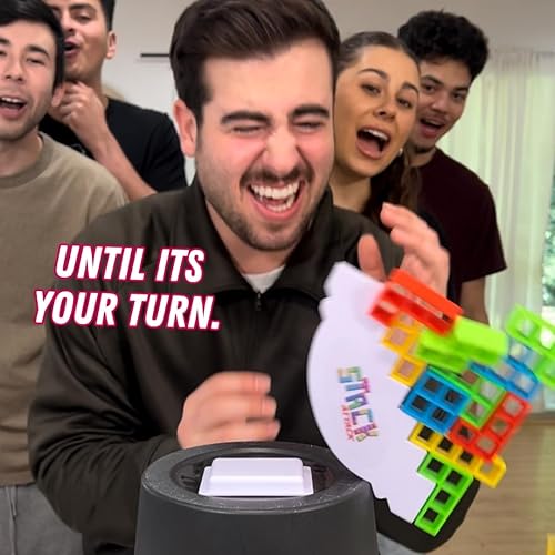 Miniatura 4 de Stack Attack - Diversión para niños y adultos, juego de equilibrio apilable, perfecto para noches de juegos familiares, aulas, portátil para viajes,