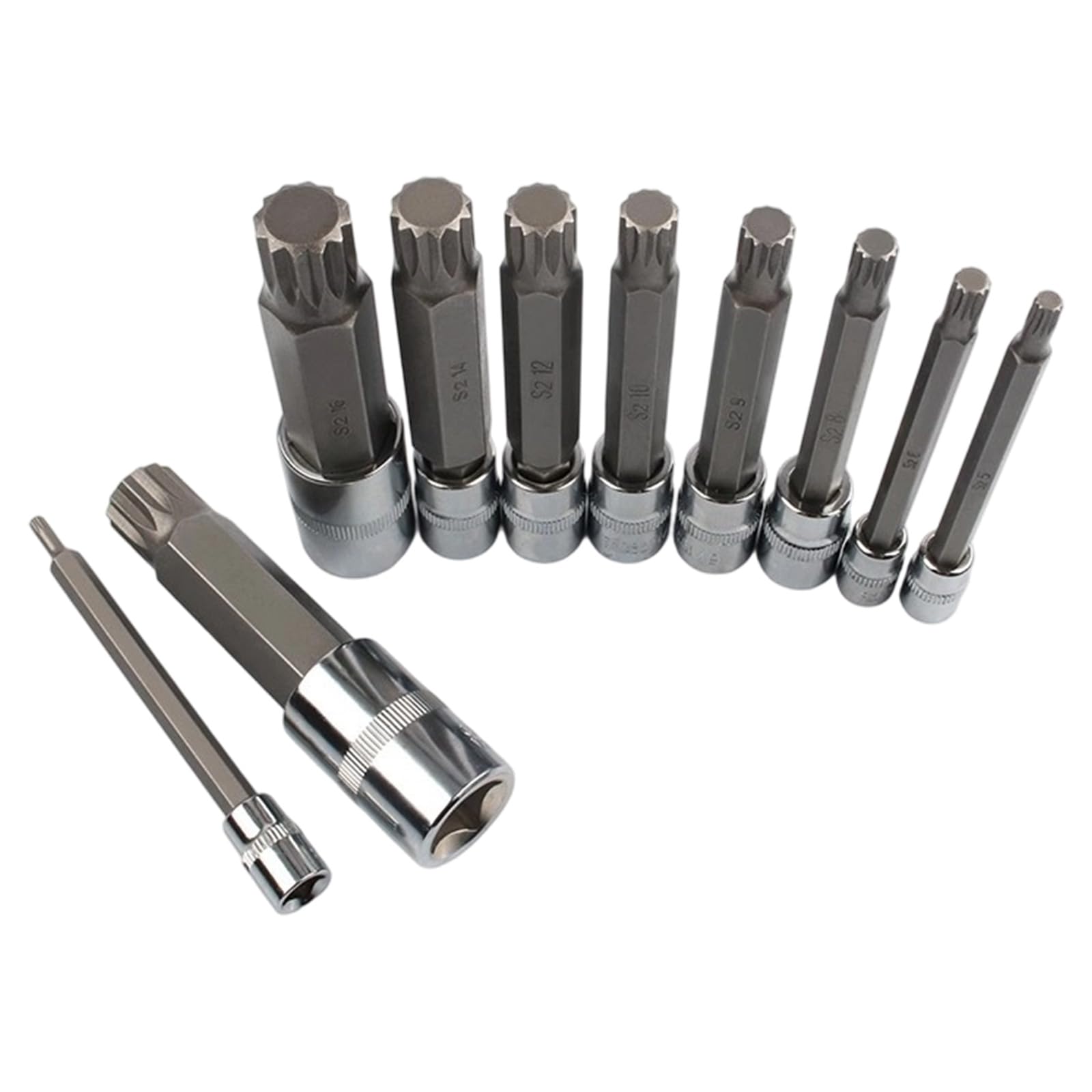 12-Punkt Bit Steckschlüsselsatz mit dreieckigem, 10 piece set