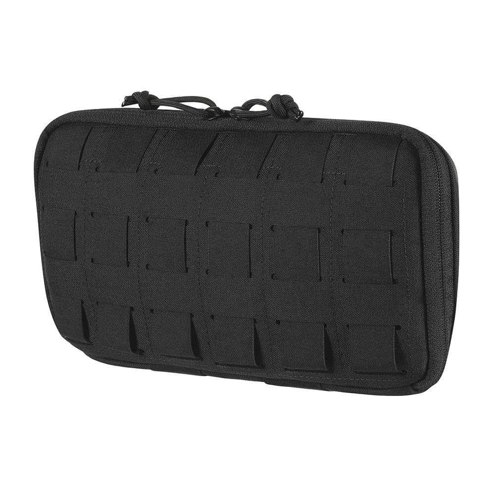 M-Tac Borsa tattica Admin Large in Cordura 500D, organizer compatibile con MOLLE con velcro, per attrezzature, documenti, smartphone, torcia, blocco note, nero