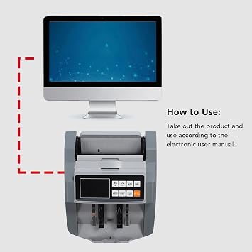 Money Counter Machine, Multi Mode Cash Counter with LCD Display, MG IR Counterfeit Detection Portable Bill Counting Machine for Banks, Bars, Gas Stations, Restaurants