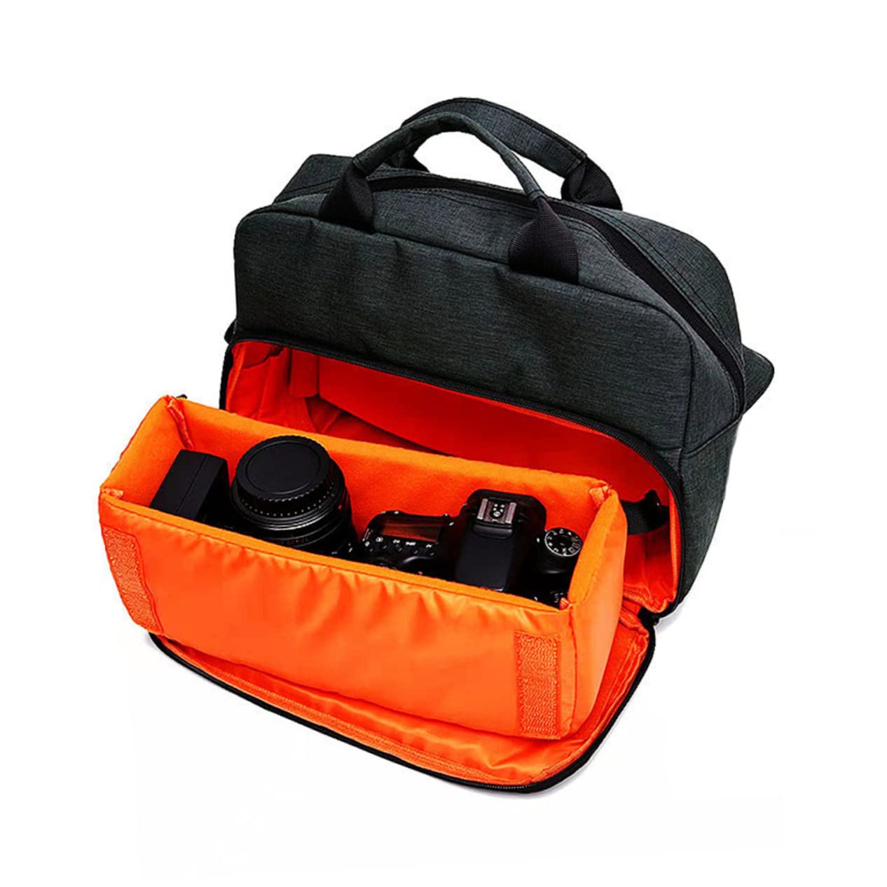HEMOTON Borsa Tracolla per Fotocamera Reflex Oxford, 2 Scomparti, Imbottitura Spessa e Cerniera, per Viaggi e Attività All'aperto