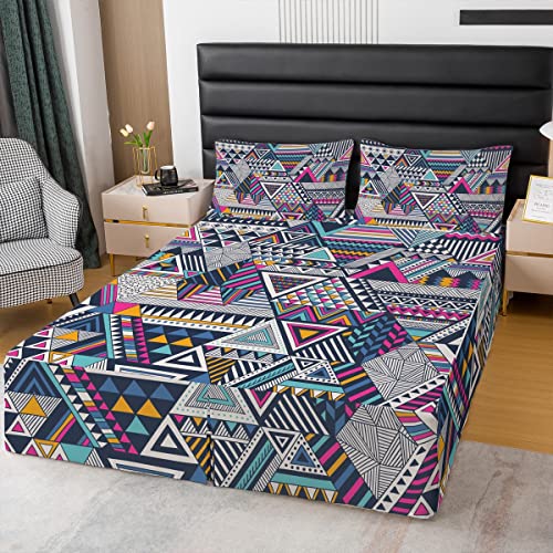Aztec Bedskirt Twin,Ethnic Tribal Arrow Bedding Decor For Women Men,Southwest Style Native American Designs Bed Skirts Triangle Western Bed Skirt,Nordic Style Exotic Western Room Decor #TOP30