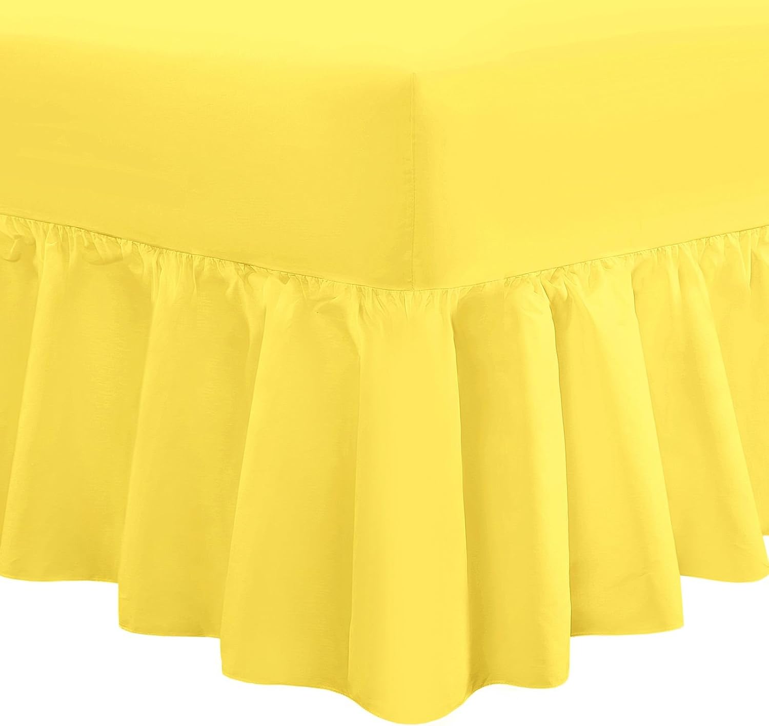 Nimsay Home Luxury Plain Dyed Easy Care Polycotton Frilled Fitted