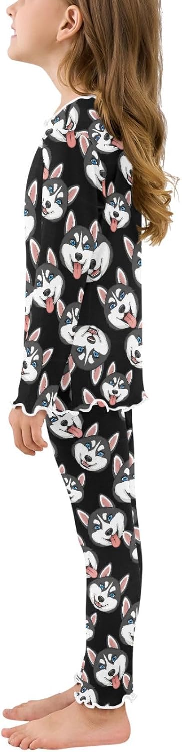Cozy Pajama Set,Warm Super Soft Sleepwear, Elastic Waist & Easy On/Off | Perfect for Sleep & Lounging 2-10T