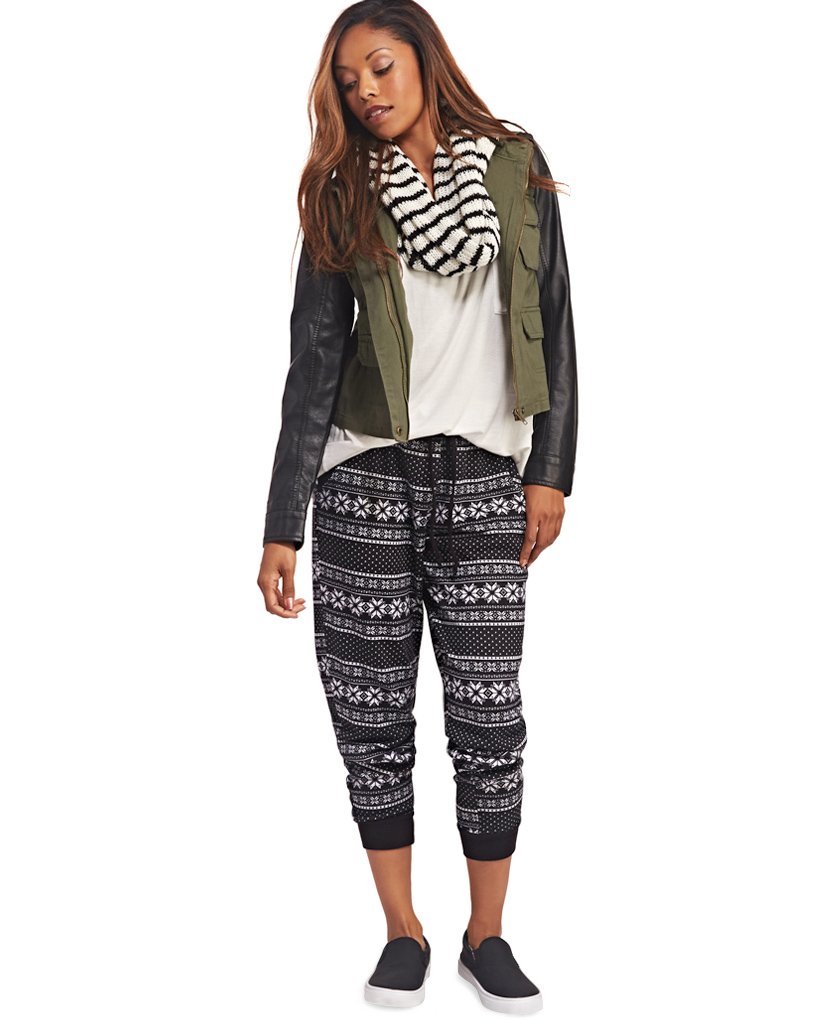 Wet Seal Women's Festive Striped Joggers
