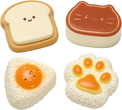 4Pcs Taba Squishy, Fufu Squishy Toys for Adults, Squishy Toys Set, with Cat Paw, Toast,Cheese Cake and Rice Roll Designs, Stress Relief Sensory Toys for Relaxation, Focus and Calm