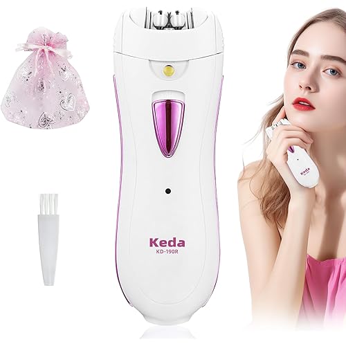 Smooth Glide Epilator for Women Face, Portable Facial Epilator for Women, Rechargeable Face Trimmer with LED Light for Facial, Armpit, Bikini and Leg